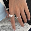 Trang sức ngón tay zirconia hồng ánh sáng, nơ điều chỉnh - Sang trọng, thanh lịch, giá ưu đãi 256.322 VND 4