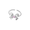 Trang sức ngón tay zirconia hồng ánh sáng, nơ điều chỉnh - Sang trọng, thanh lịch, giá ưu đãi 256.322 VND 5