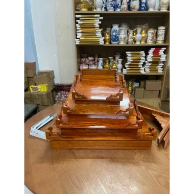 Trang thờ treo tường gỗ xoan đào - Thờ Phật, bà gia, ông táo, Sơn PU cao cấp, chỉ 98.010 VND
