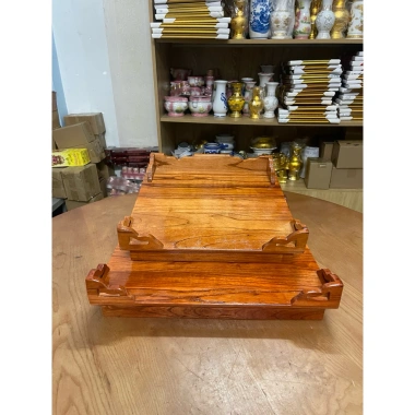 Trang Thờ Treo Tường Gỗ Xoan Đào - Thờ Phật, Thờ Ông Bà Táo, Sơm PU Cao Cấp, Gỗ Dày Dặn - 362.600 VND