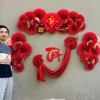 Trang Trí Tết 2.026 - Đồ Phụ Kiện Khánh Quạt, Ông Thần Tài Lắc, Quạt Hoa, Câu Đối Treo Kính 8