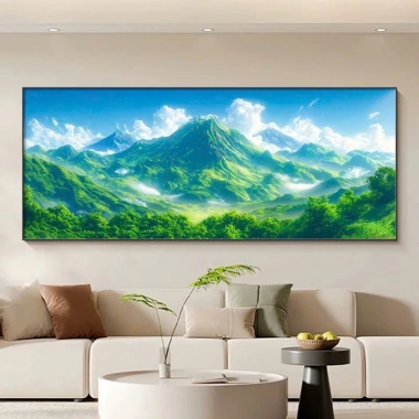 Tranh Cảnh Núi Non Hùng Vĩ - Vượng Khí Trang Trí Phòng Khách Ngủ Làm Việc 319.000 VNĐ