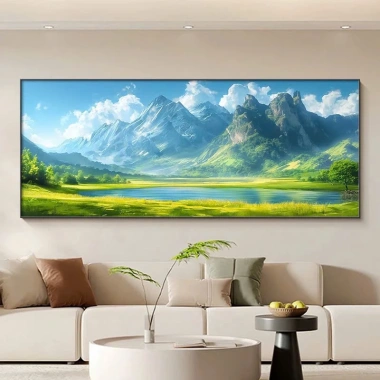 Tranh Cảnh Núi Non Hùng Vĩ - Vượng Khí Trang Trí Phòng Khách Ngủ Làm Việc 319.000 VNĐ