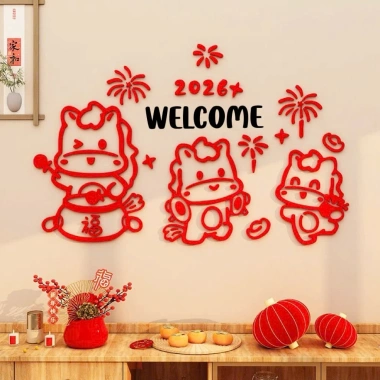 Tranh dán tường mica dán nổi Set 2 ngựa Trang trí cửa, quán, phòng khách Năm Ngọ 105.050₫ 2