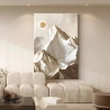 Tranh Dãy Núi Hùng Vĩ Màu Trắng Be Nâu Treo Tường Nghệ Thuật Decor Phòng Khách Hiện Đại Sang Trọng 72k