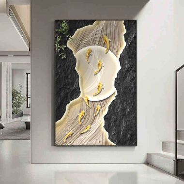 Tranh Dãy Núi Hùng Vĩ Màu Trắng Be Nâu Treo Tường Nghệ Thuật Decor Phòng Khách Hiện Đại Sang Trọng 72k 9