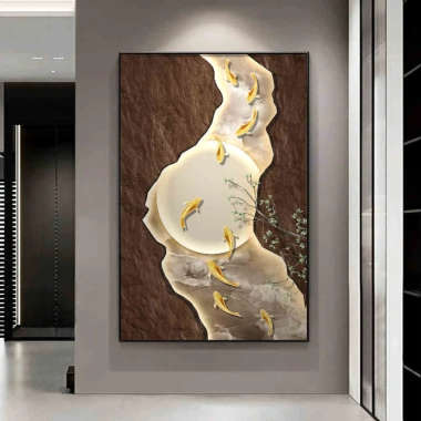 Tranh Dãy Núi Hùng Vĩ Màu Trắng Be Nâu Treo Tường Nghệ Thuật Decor Phòng Khách Hiện Đại Sang Trọng 72k 10