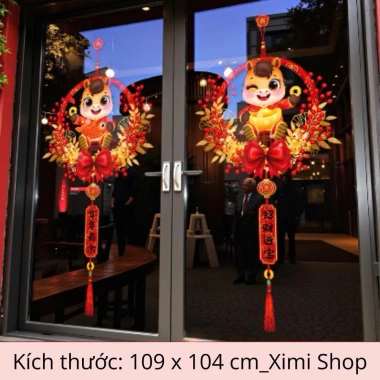Tranh Decal Tết 2.026 Tĩnh Điện Dán Cửa Kính - Chú Ngựa Ngộ Nghĩnh - Ximi Shop 39.650 VND