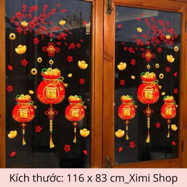 Tranh Decal Tết 2.026 Tĩnh Điện Dán Cửa Kính - Chú Ngựa Ngộ Nghĩnh - Ximi Shop 39.650 VND