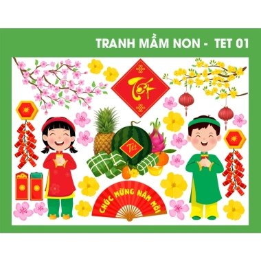 Tranh decan Tết Nguyên Đán cho mầm non, tiểu học - Giá ưu đãi 54.000đ 4