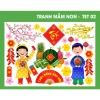 Tranh decan Tết Nguyên Đán cho mầm non, tiểu học - Giá ưu đãi 54.000đ 5