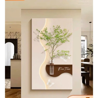 Tranh Decor Cao Cấp Cắm Bình Hoa Phòng Khách Đèn LED Giảm Giá Đến 550k