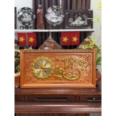 Tranh đồng hồ Tài Lộc gỗ Hương đá - Thiết kế tinh tế, mang tài lộc, giá 1,39 triệu 7