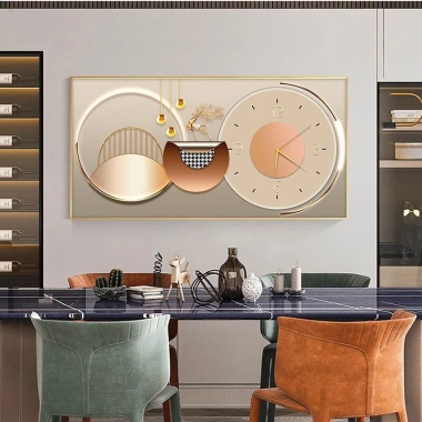 Tranh đồng hồ treo tường hình chữ nhật - Phòng khách, phòng ngủ, sản xuất xưởng, chỉ 193.500₫ 2