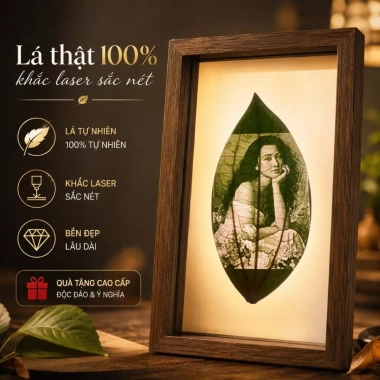 Tranh lá khắc hình theo yêu cầu, quà tặng cưới, sinh nhật bạn trai và bạn gái, giá 80.000 VND