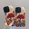 Tranh Sơn Dầu Hoa Thích cho iPhone 16/16Pro Max/15/14/13/12/11/XS - Giảm còn 42.335đ