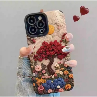 Tranh Sơn Dầu Hoa Thích cho iPhone 16/16Pro Max/15/14/13/12/11/XS - Giảm còn 42.335đ
