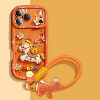 Tranh Sơn Dầu Sáng Tạo Con Ngựa Màu Cam Dán iPhone 17‑16‑15‑14‑13‑12‑11, X, XS, XR, 7, 8 Plus – Giá 15.900₫