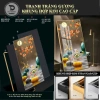 Tranh Tết hoa hồng mai vàng Canvas tráng gương, phòng khách, phòng ngủ, giảm 18% 8