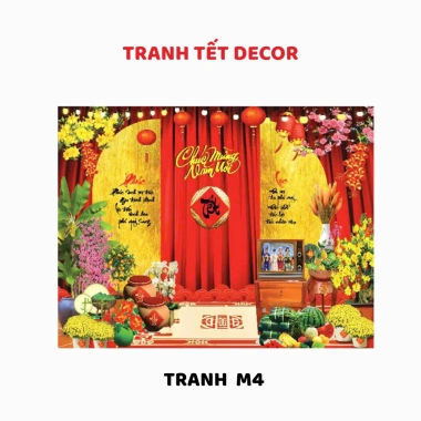 Tranh Tết Xuân Bính Ngọ 2.026 – Phông nền Mừng Tết, trang trí nhà cửa, giảm 99.000₫
