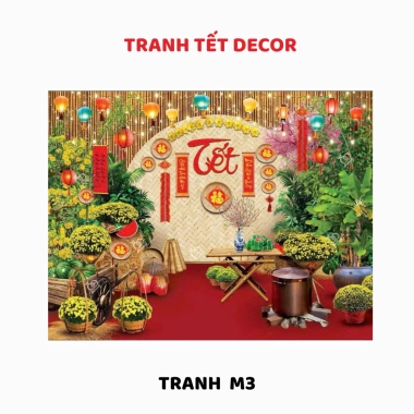 Tranh Tết Xuân Bính Ngọ 2.026 – Phông nền Mừng Tết, trang trí nhà cửa, giảm 99.000₫