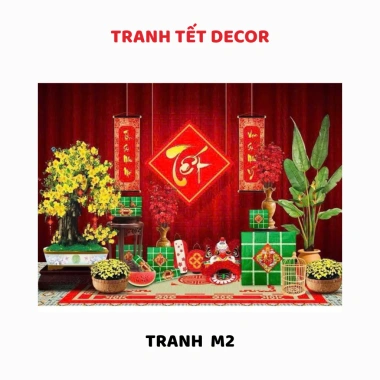 Tranh Tết Xuân Bính Ngọ 2.026 – Phông nền Mừng Tết, trang trí nhà cửa, giảm 99.000₫