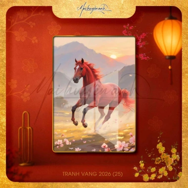 Tranh tráng gương Mai Huyền Anh, combo lì xì, trang trí nhà cửa, quà Tết: 296k