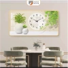 Tranh Tráng Gương Treo Tường Mijan Hoa Cỏ Sắc Nét Đồng Hồ Kim Trôi Sang Trọng 152k