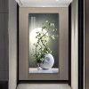 Tranh treo tường tráng gương bình hoa Tropical lá xanh giảm còn 78k cho phòng ngủ, phòng khách 2