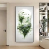 Tranh treo tường tráng gương bình hoa Tropical lá xanh giảm còn 78k cho phòng ngủ, phòng khách 3