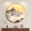 Tranh Tròn Núi Non Dưới Ánh Mặt Trời - Trang Trí Phòng Khách, Quán Cafe 160k 5