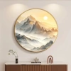 Tranh Tròn Núi Non Dưới Ánh Mặt Trời - Trang Trí Phòng Khách, Quán Cafe 160k 6