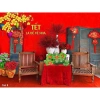 Tranh vải Tết 2.025 Ất Tỵ - Decor tết âm lịch 200x150, in đa mẫu, giá 300.000đ