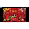 Tranh vải Tết 2.025 Ất Tỵ - Decor tết âm lịch 200x150, in đa mẫu, giá 300.000đ 3