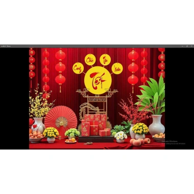 Tranh vải Tết 2.025 Ất Tỵ - Decor tết âm lịch 200x150, in đa mẫu, giá 300.000đ
