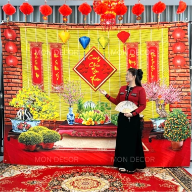 Tranh vải Tết 2.026 3m×2m - Phông nền 3D - Giá ưu đãi 228.800₫ - MON DECOR