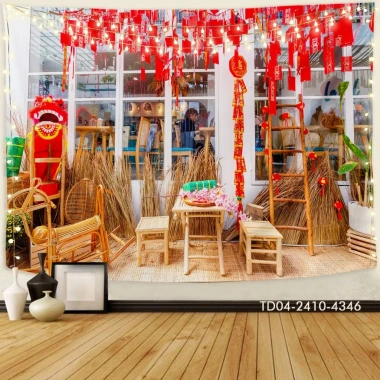 Tranh vải Tín Phát BACKDROP Tết Việt 3m x 1.8m - Trang trí Năm mới, Tết Nguyên Đán, giá ưu đãi 85.000₫ 2