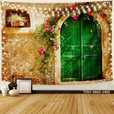Tranh vải treo tường phòng khách - Phông nền quán cà phê, backdrop live stream, giảm giá 85k