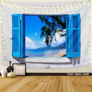 Tranh vải treo tường phòng khách - Phông nền quán cà phê, backdrop live stream, giảm giá 85k