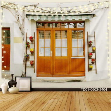 Tranh vải treo tường phòng khách - Phông nền quán cà phê, backdrop live stream, giảm giá 85k