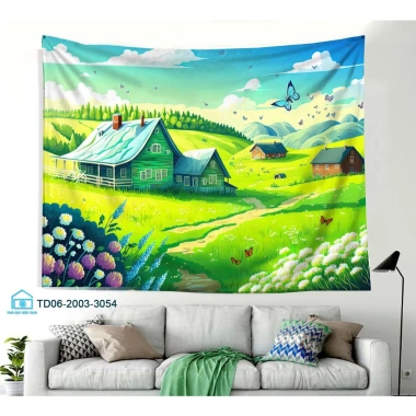 Tranh vải treo tường Tín Phát Decor - In 3D núi phong cảnh, phù hợp phòng ngủ, phòng khách - Giá chỉ 85.000 VND