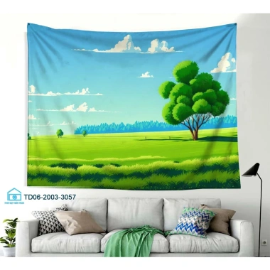 Tranh vải treo tường Tín Phát Decor - In 3D núi phong cảnh, phù hợp phòng ngủ, phòng khách - Giá chỉ 85.000 VND