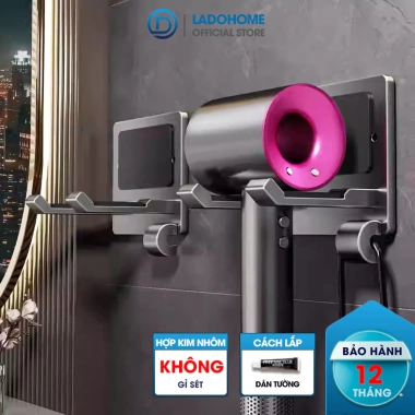 Treo máy sấy tóc chống trộm LADOHOME LD-7.706 nhôm hợp kim không rỉ giá 69.000₫