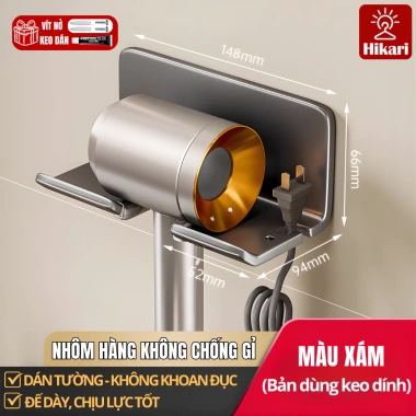 Treo Máy Sấy Tóc HIKARI EC-07 Hàng Không Dán Tường Không Khoan, Chắc 64.000₫ 10