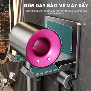 Treo máy sấy tóc LD-7.706 chống trộm dán tường nhôm hợp kim không rỉ - Giá 69.000₫ 7