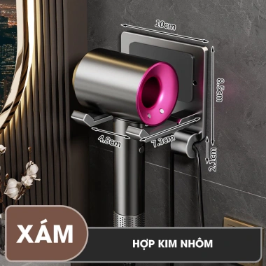Treo máy sấy tóc LD-7.706 chống trộm dán tường nhôm hợp kim không rỉ - Giá 69.000₫ 10
