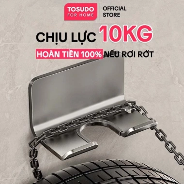 Treo Máy Sấy Tóc TOSUDO Nhôm Hàng Không - Không Khoan, Tặng Keo Dán, Chỉ 92.000₫
