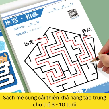 Trò chơi mê cung phát triển tư duy - rèn luyện tập trung cho trẻ 3-10 tuổi, chỉ 23.000đ