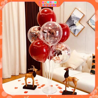 Trụ bóng bay kèm 20 quả siêu nhũ - Trang trí tiệc cưới lãng mạn, phòng tân hôn đẹp, giảm còn 44.436₫