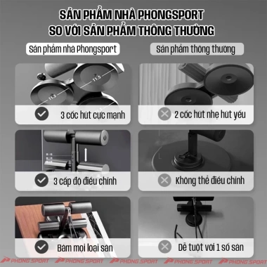 Trụ tập bụng 3 đế hút, dây kháng lực 6 ống - Tập bụng & nhóm cơ, Bản nâng cấp 2.026, Giá 246.510 VND